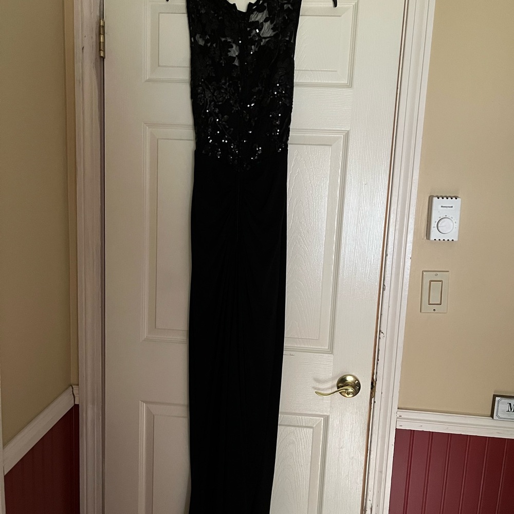 Beautiful Beaded Black Gown Medium